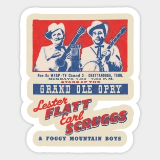 Flat and Scruggs Sticker